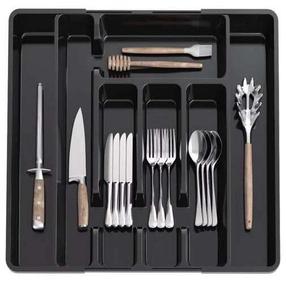 Virtuvės organizavimo įrankis Ruhhy, 36.5 cm x 44.5 cm x 4.5 cm, plastikas, juoda sp.