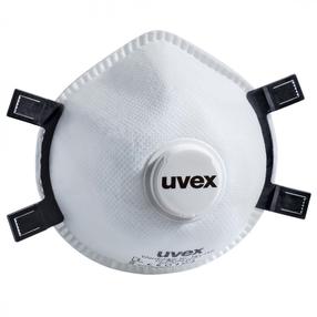 Respiraator, koos ventiiliga Uvex, valge v., Universaalne