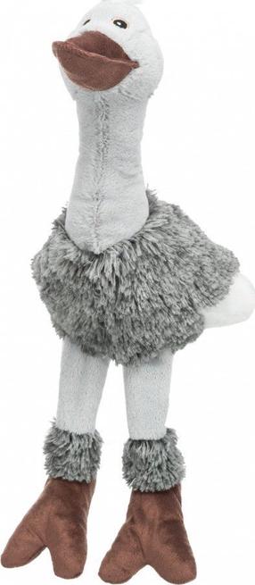 Mänguasi koerale, pehme Trixie Ostrich 35676, valge v./hall v.