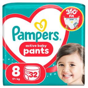 Подгузники-трусики Pampers Pants, 8 размер, 17 кг, 32 шт.