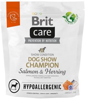 Sausas šunų maistas Brit Care Hypoallergenic Show Champion Salmon & Herring, žuvis/ryžiai/lašiša, 1 kg