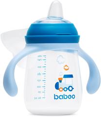 Gertuvė su silikoniniu snapeliu Baboo Transport, 260 ml, 6+ mėn., plastikas/silikonas, mėlyna sp.