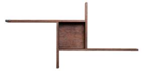 Sieninė lentyna Kalune Design RAF-04-OO-1, riešuto sp., 50 cm x 100 cm x 18 cm