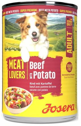Šlapias šunų maistas Josera Meat Lovers Adult Menu, jautiena/bulvės, 0.4 kg