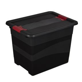Uzglabāšanas kaste ar vāku, transports/paredzēts uzglabāšanai, transportēšanai Keeeper Eckhart, 24 l, sarkana krās./grafīta krās., 39.5 x 29.5 x 30 cm