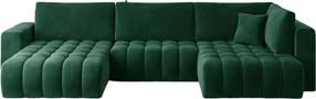 Kampinė sofa Bonito Lukso 35, tamsiai žalia sp., kairinė, 170 x 340 cm x 92 cm