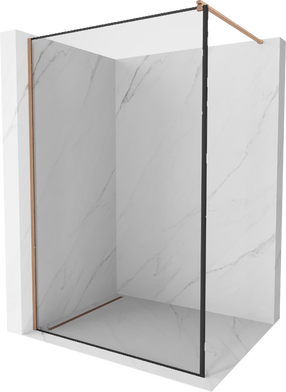 Dušo sienelė Mexen Kioto Walk-in, 110 cm x 200 cm, brushed copper sp./grūdintas