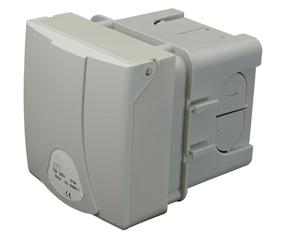 Pistikupesa ETI 004482099, valge v./hall v.