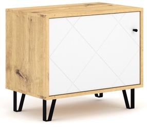 Spintelė Bilbao BL20, ąžuolo sp./balta sp., 40 cm x 63.4 cm x 55.5 cm