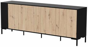 Комод Cama Merci, дубовый цв./черный цв., 74 см x 200 см x 40 см