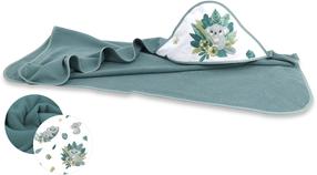  Vaikiškas rankšluostis MimiNu Bath Cover Tropical 1061401-0272, žalias, 100 cm x 100 cm