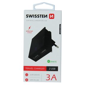 Telefono įkroviklis Swissten, USB/AC/DC