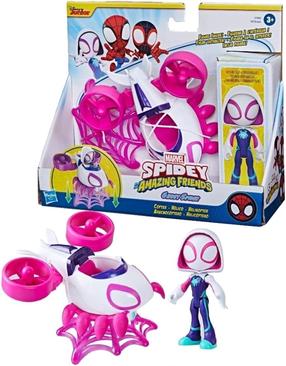 Figuuriga sõiduk Hasbro Spiderman Spidey Ghost Spider F7456, valge v./roosa v.