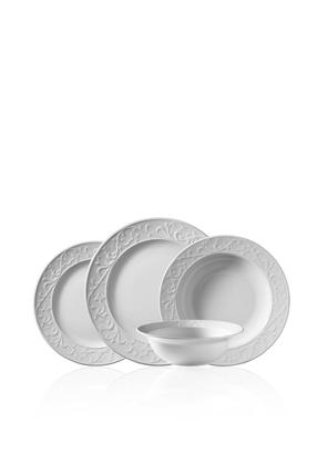 Pusdienu servīze Hermia HN24Y200, porcelāna, balta krās., 24 gab.