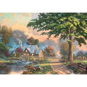 Dėlionė Schmidt Thomas Kinkade Studios: At The Old Mill Stream, 1000 vnt.