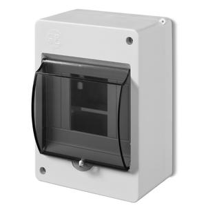 Modulinis skydas Elektroplast, virštinkinis, IP30, 4 mod., juoda sp./pilka sp.