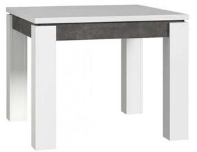Stalas išskleidžiamas Forte Bruges, balta sp./tamsiai pilka sp., 90 - 180 cm x 90.4 cm x 75.9 cm