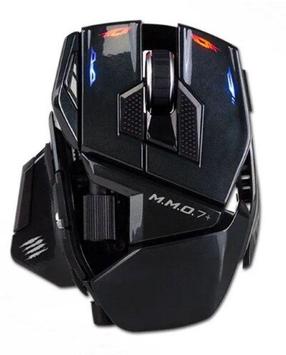 Spēļu pele Mad Catz M.M.O. 7+ MM10NHINBL000-0, 2.4ghz wireless / usb, melna krās.