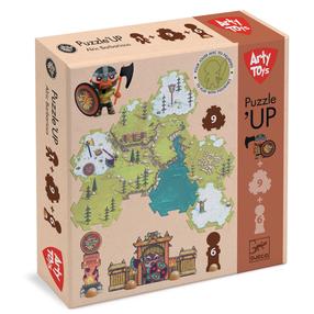 Dėlionė Djeco Up Barbarious, 25 cm x 25 cm, 15 vnt., įvairių spalvų