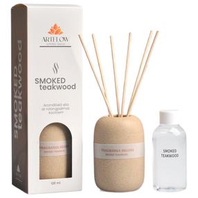Namų kvapas, kvapiosios lazdelės ArtFlow Smoked Teakwood, 120 ml Rusva sp.