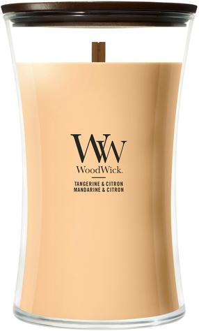 Свеча, ароматическая WoodWick Tangerine & Citron, 90 - 140 час, 609 г, oранжевый цв.