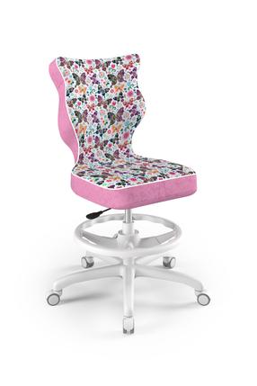 Vaikiška darbo kėdė Petit Storia 31, 64 x 64 x 102.5 cm, balta sp./rožinė sp./įvairių spalvų