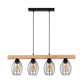 Светильник навесной Spot-Light Carlo, E27, 4 x 60 Вт, черный цв. / коричневый цв.