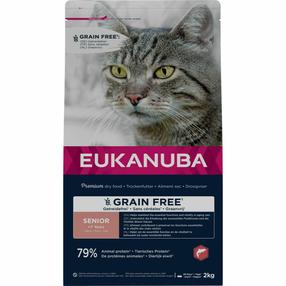 Сухой корм для кошек Eukanuba Senior, лосось, 2 кг