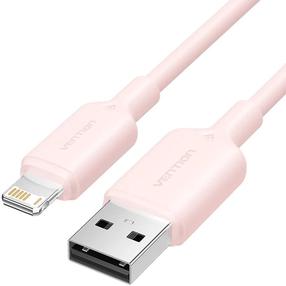 Laidas Vention LAMPF, Lightning/USB Type A, 100 cm, rožinė sp.