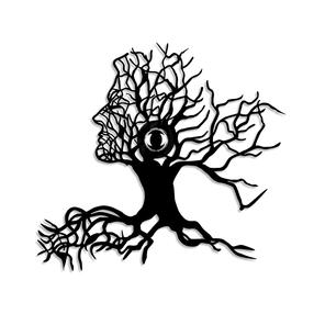 Šviestuvas sieninis Opviq Tree Man, E27, 1 x 40 W, nėra gaubto / juoda sp.