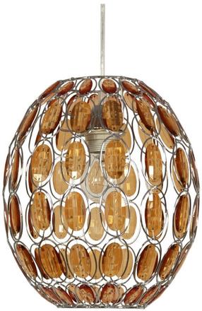 Šviestuvas kabinamas Candellux Selma 31-02860, E27, 1 x 40 W, ruda sp./sidabro sp. / sidabro sp., 25 x 26 cm