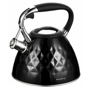 Arbatinukas su švilpuku Klausberg 7455, 3 l, juoda sp.