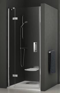 Dušo durys Ravak Smartline SMSD2-90 B-L, 90 cm x 190 cm, skaidri sp./chromo sp./grūdintas
