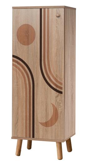 Batų spintelė Kalune Design Vegas S 934, ruda sp./tamsiai ruda sp., 38 cm x 50 cm x 135 cm