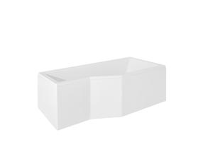 Vonia su sienele, laisvai pastatoma Besco Integra 150 Right, 150 cm x 75 cm x 55.5 cm, dešininė, balta sp.