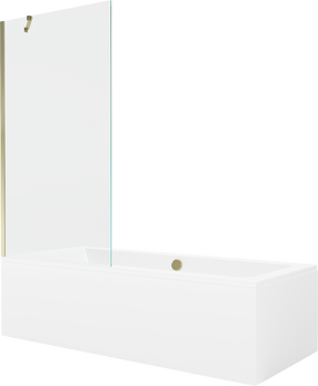 Vonia, su sienele su sienele, kampinė Mexen Cube, 180 cm x 80 cm x 39 cm, stačiakampis, balta sp.