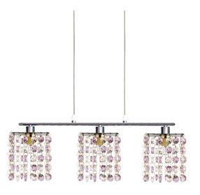 Lampa karināms Candellux Lighting Classic, G9, 3 x 40 W, balta krās./violeta krās. / hroma krās.