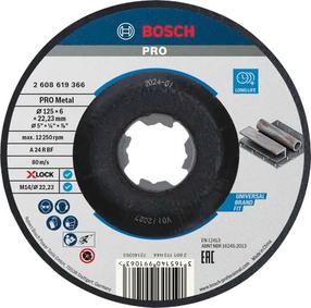 Slīpēšanas disks Bosch X-Lock, 125 mm x 22.23 mm