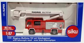  Mängu tuletõrjeauto Siku Super Magirus Multistar TLF 1749, 1:87, valge v./punane v.