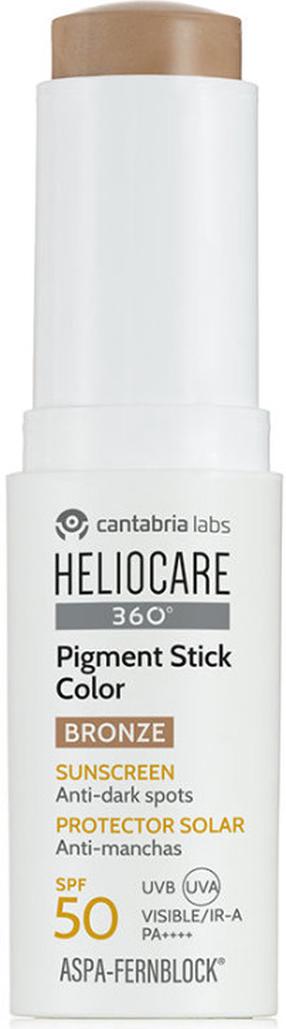 Līdzeklis iedeguma kopšanai sejai Heliocare 360° Pigment Stick Color Bronze SPF50+, 10 g