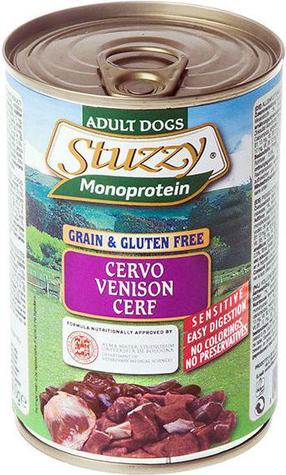 Šlapias šunų maistas Stuzzy Monoprotein Adult, elnių mėsa, 0.4 kg