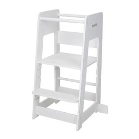 Montessori bokštelis BabyTrold, mediena, balta sp., 90 cm x 44 cm x 45.7 cm