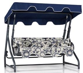 Lauko sūpynės Kalune Design Morus Saat, mėlyna sp./įvairių spalvų, 170 cm x 110 cm x 165 cm