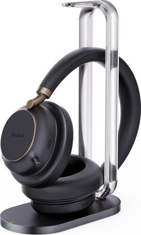 Belaidės ausinės Yealink BH76 Plus With Charging Stand Teams USB-C/A 1208699, juoda sp.