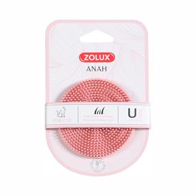 Ķemme kaķiem Zolux ANAH CAT RUBBER BRUSH, rozā krās.