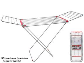 Veļas žāvētājs Gerimport, 1.75 m, sarkana krās./sudraba krās.