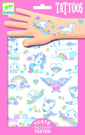 Rinkinys tatuiruotėms Djeco Unicorns