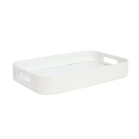 Paplāte Home4you Wilma, 41.5 cm x 6 cm, 26.5 cm, Balta krās.