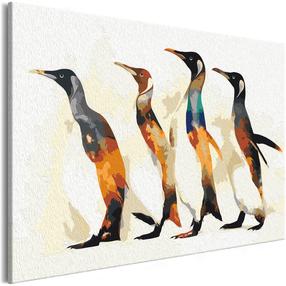 Glezna pēc numuriem Artgeist Penguin Family MA_0339, daudzkrāsaina, 60 x 40 cm