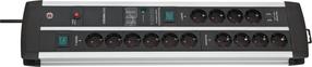 Buitinis ilgintuvas Brennenstuhl Premium Protect-Line Duo Gaming Power Strip, 3 m, IP20, 14 lizdų, su jungikliu, juoda sp.